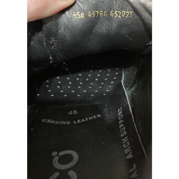 Ecco Mens Black‎ Leather Lace Up Loafers Size 45 (US 11) - Picture 8 of 8